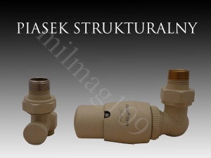 Zestaw zaworów grzejnikowych termostatycznych MASTER  prawy  PIASEK STRUKTURALNY