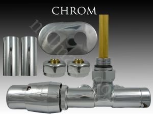 Zawór termostatyczny kątowy z rurką zanurzeniową UNICO All In One chrom  lewy