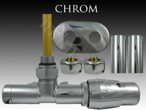 Zawór termostatyczny kątowy z rurką zanurzeniową UNICO All In One chrom  prawy 