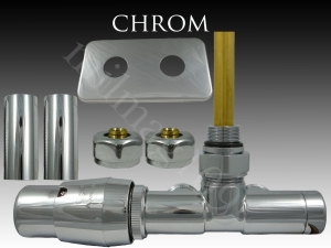 Zawór termostatyczny kątowy z rurką zanurzeniową UNICO All In One  lewy CHROM 