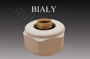 Złączka zaciskowa na do rury Alu Pex 16x2 GW 3/4 biała